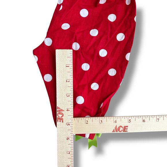 Rare Editions Red Chevron & Polka Dot Ruffle Baby Romper 12–18M Holiday Outfit - Picture 5 of 8